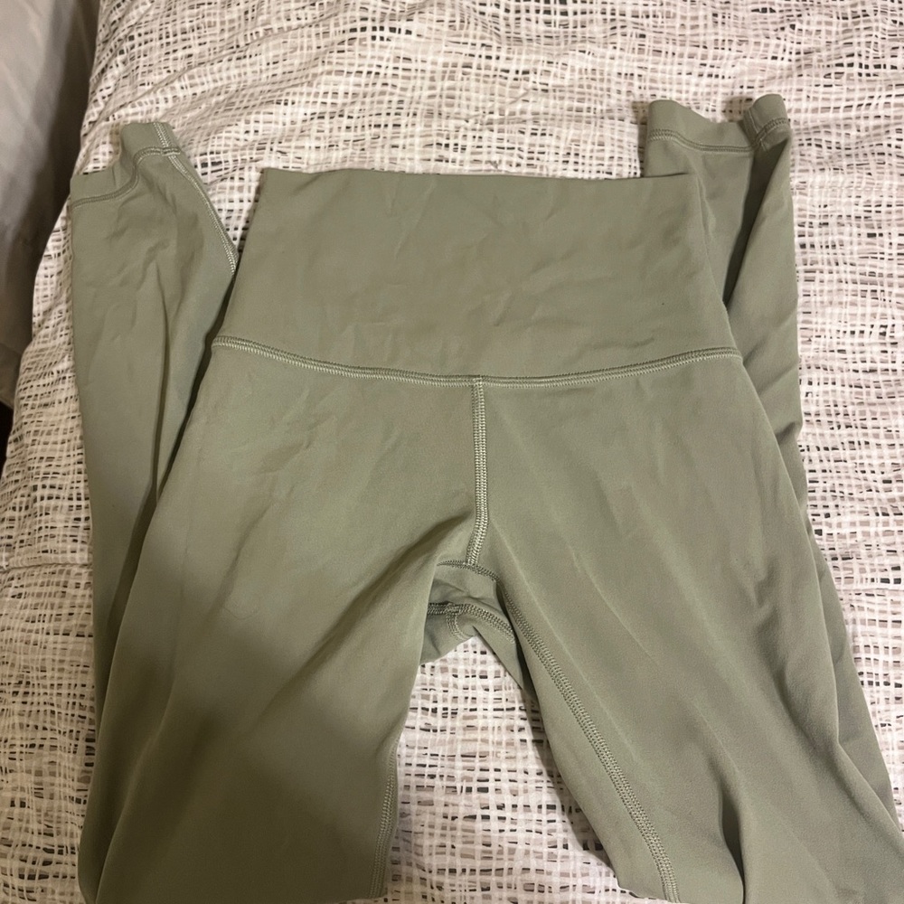High-Waisted Sage Green Leggings